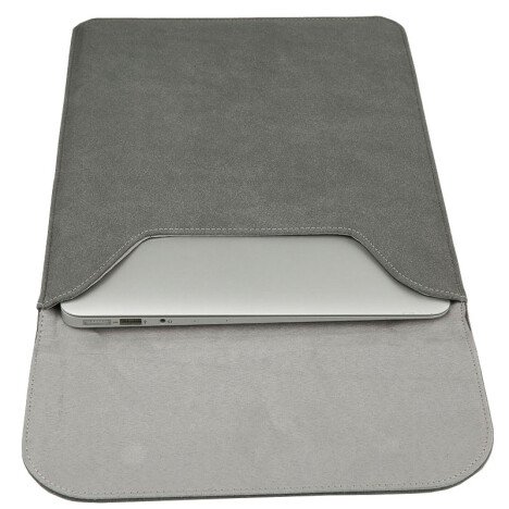 Husa de protectie si transport laptop iUni L20, Slim Magnetic, 15 inch, Gri